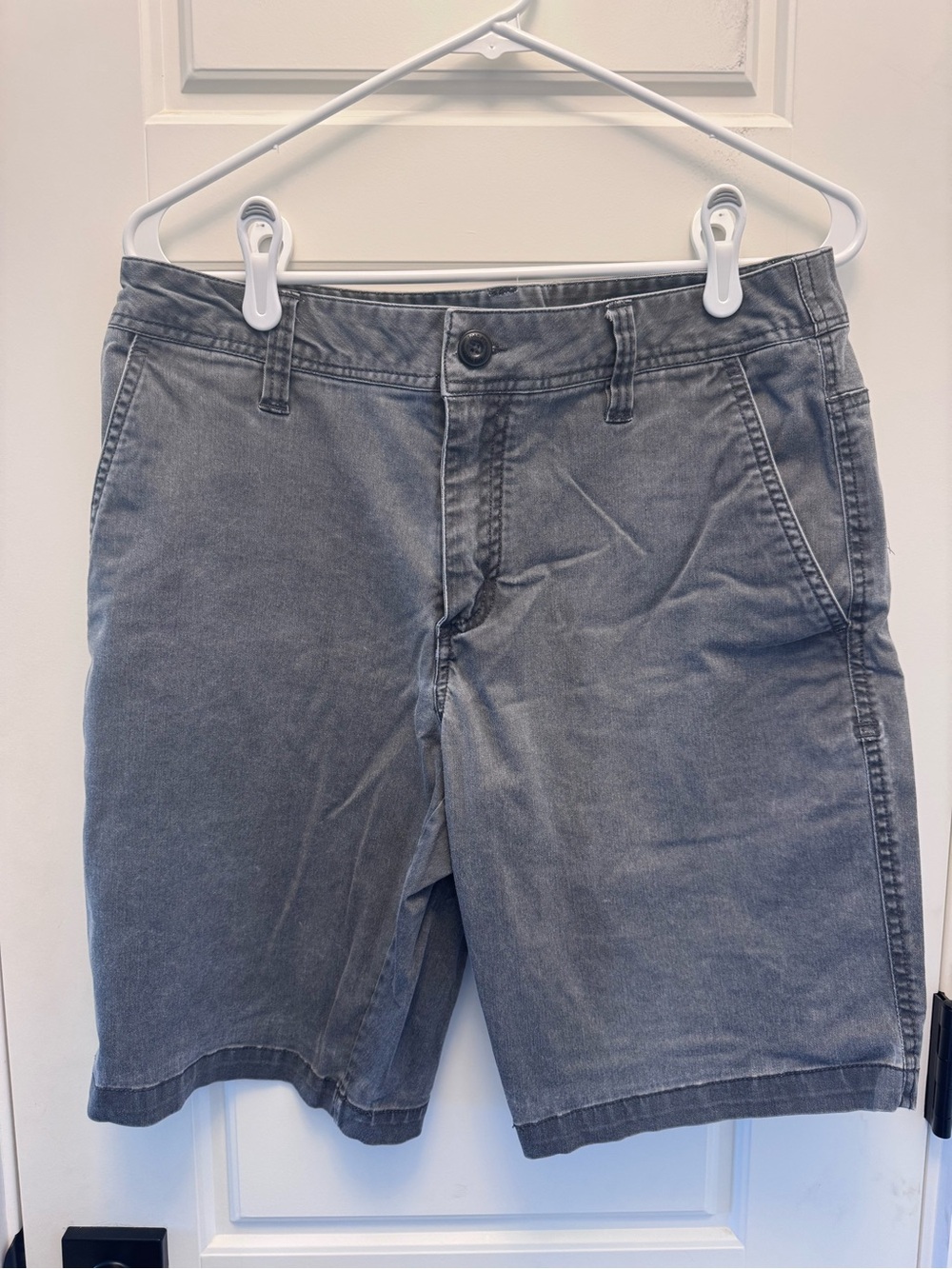 Toad & Co Shorts Mens Mission Ridge Short Size 32 Gray/Blue Stretch Casual
